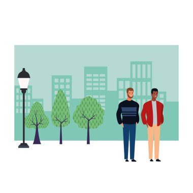 erkek avatar çizgi film karakter vektör illüstrasyon