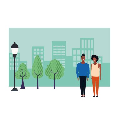 kadın avatar çizgi film karakter vektör illüstrasyon