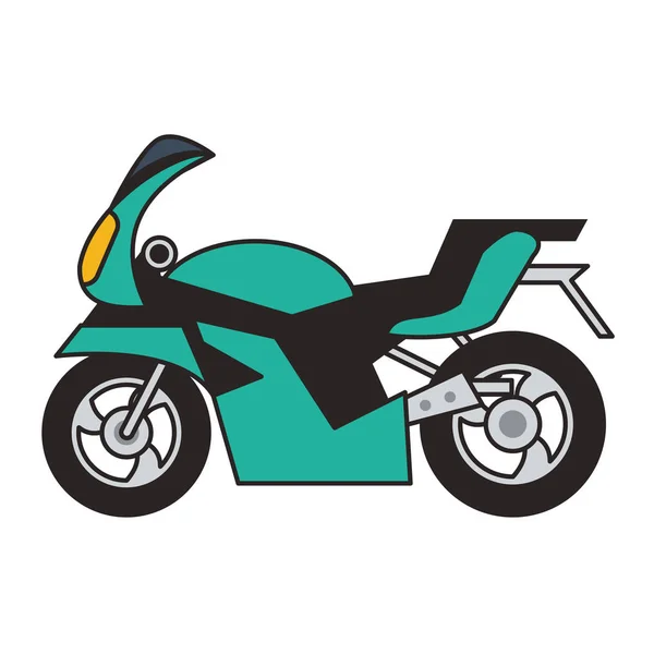 Veículo de motocicleta isolado — Vetor de Stock