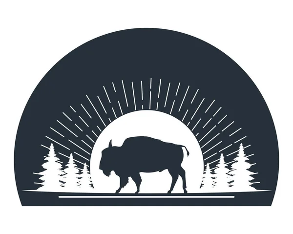 Buffalo wild dier — Stockvector