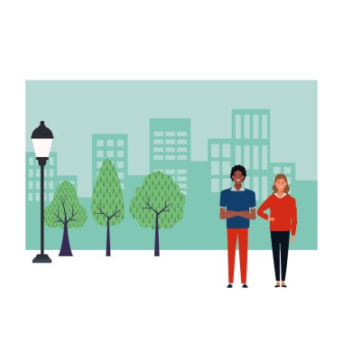 illüstrasyon karakter karikatür vektör çift