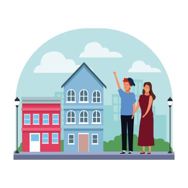 Çift avatar çizgi film karakteri