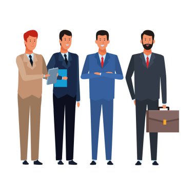 İşadamları avatar çizgi film karakteri