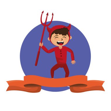 Halloween kostüm ile çocuk