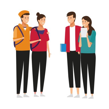 Genç öğrenciler arkadaşlar