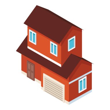 Ev gayrimenkul izometrik