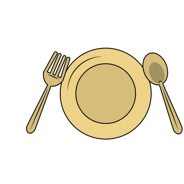 접시 및 식기 — 스톡 벡터