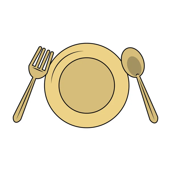접시 및 식기 — 스톡 벡터