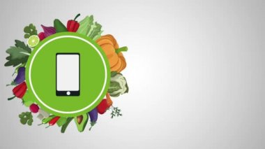 Sağlıklı gıda online sipariş Hd animasyon