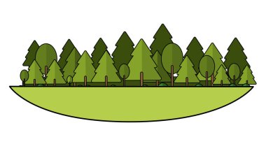 Orman ve ağaçlar renkli