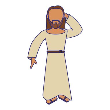 jesuschrist adam karikatür mavi çizgiler yüzsüz