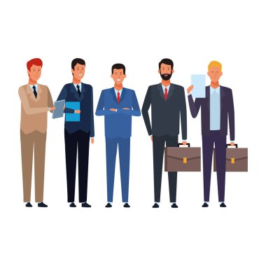 İşadamları avatar çizgi film karakteri