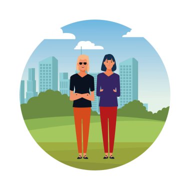 kadın avatar çizgi film karakter vektör illüstrasyon