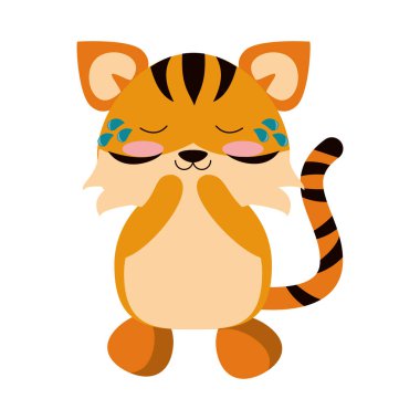 Şirin Kaplan hayvan çizgi film vektör çizimi