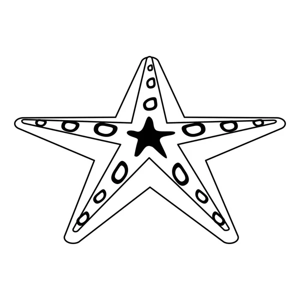 Estrella del mar dibujos animados aislados — Vector de stock