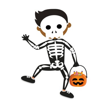 Halloween kostüm ile çocuk