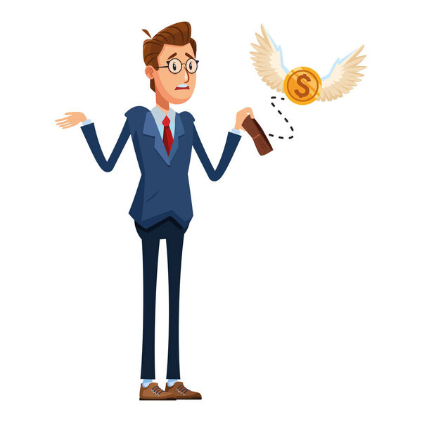 бизнесмен, держащий кошелек
