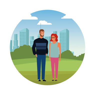 illüstrasyon karakter karikatür vektör çift