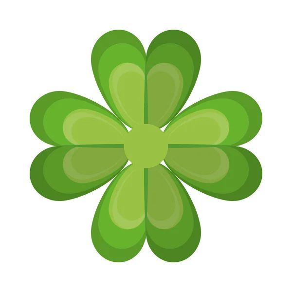 Clover with four leaves icon — Stock Vector