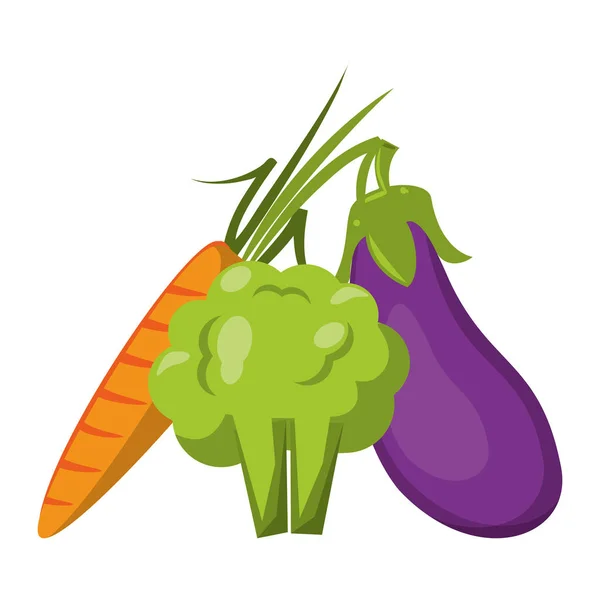 Verduras alimentos saludables — Vector de stock