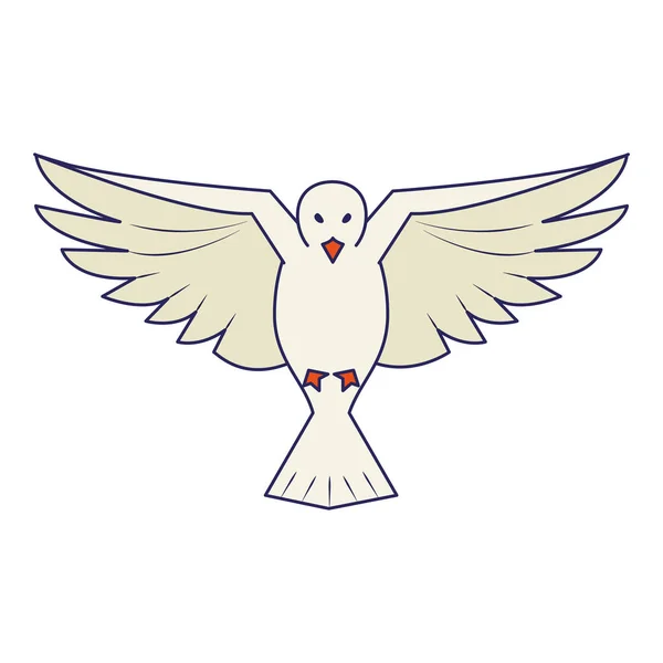 Dove bird flying cartoon