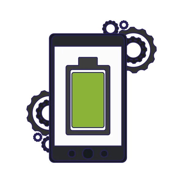 Smartphone batterie complète — Image vectorielle