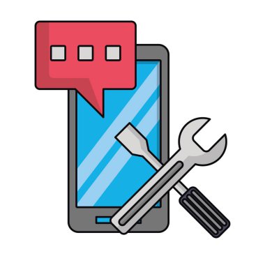 konuşma balonu ile cep telefonu