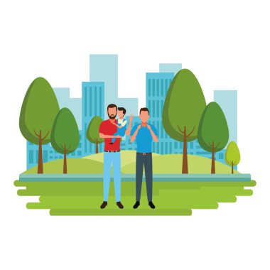 çocuk avatar çizgi film karakteri ile erkekler