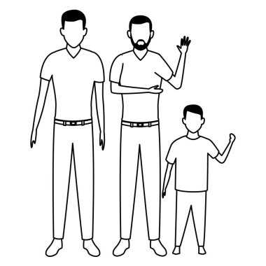 çocuk avatar çizgi film karakteri siyah beyaz erkekler