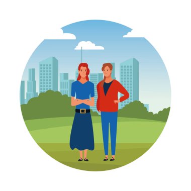 kadın avatar çizgi film karakter vektör illüstrasyon