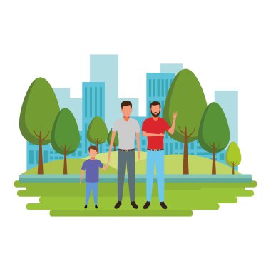 çocuk avatar çizgi film karakteri ile erkekler