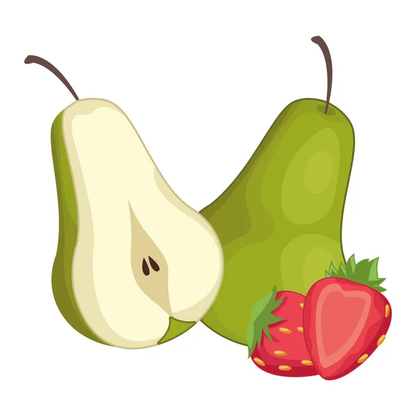 Φρέσκα και νόστιμα τροπικά φρούτα — Διανυσματικό Αρχείο