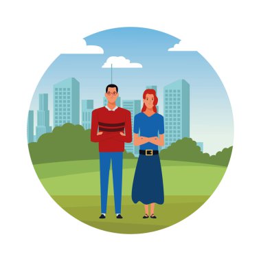 illüstrasyon karakter karikatür vektör çift