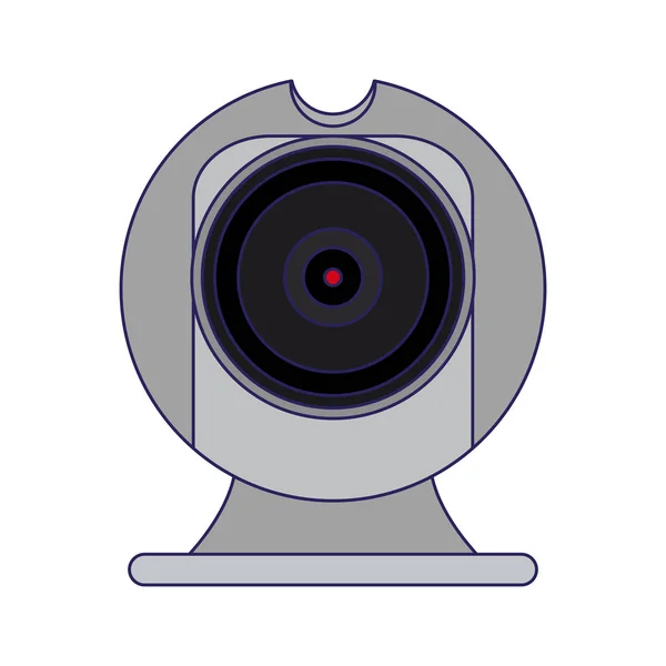 Dispositif de technologie de chat webcam — Image vectorielle
