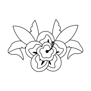 siyah beyaz altea mugunghwa kore çiçek simgesi