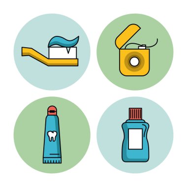 Odontoloji simgeleri seti