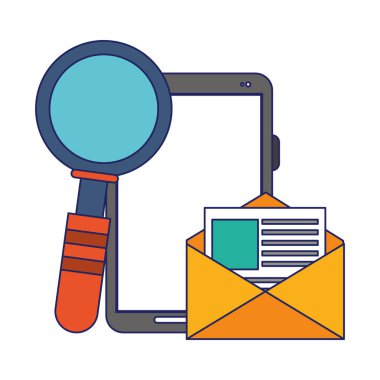 İş ve office öğeleri satırları mavi