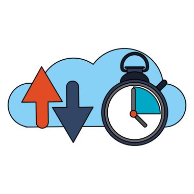 Bulut bilgisayar ve teknoloji sembolleri