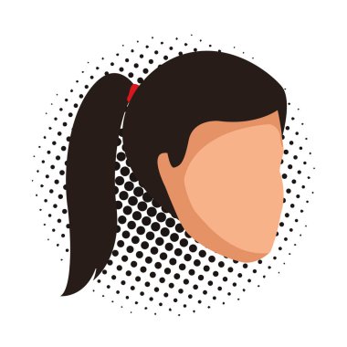 Kadın yüzü olmayan kafa