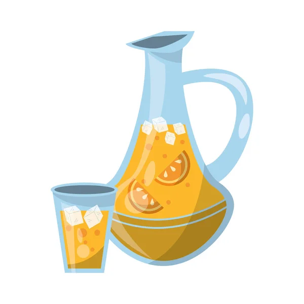 Limonadensaft und Tasse — Stockvektor