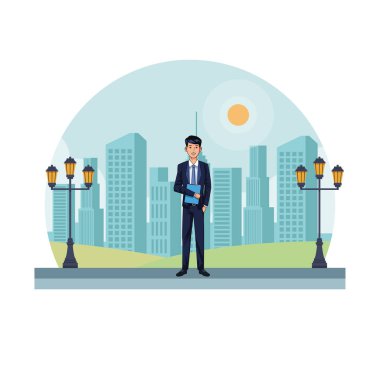 işadamı avatar çizgi film karakteri