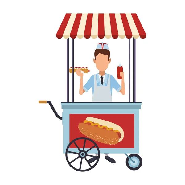 ホットドッグ スタンドと炊飯器 — ストックベクタ