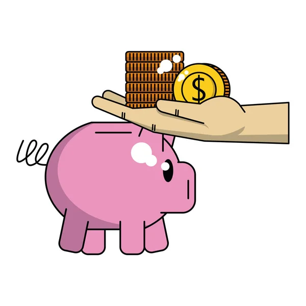 Kreskówka oszczędności pieniądze — Wektor stockowy