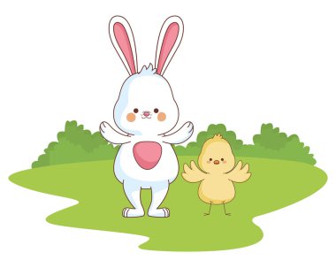 Mutlu çiftlik hayvanları karikatür