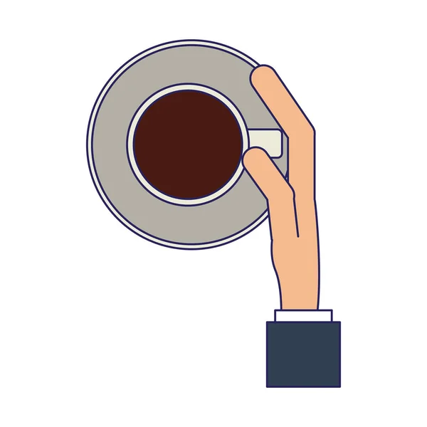 Hand hält Kaffeetasse — Stockvektor