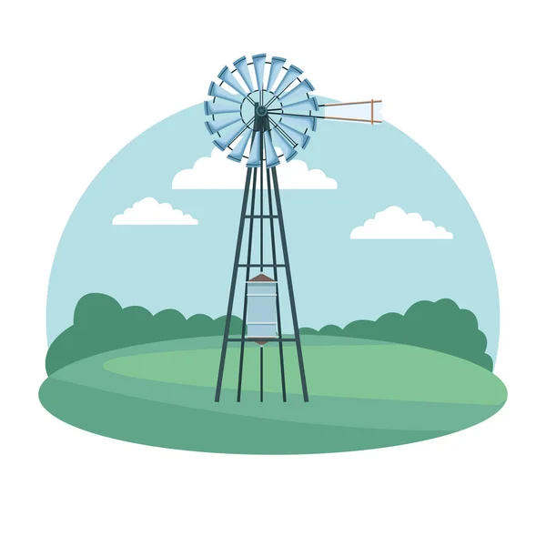 Wind turbine icon — Stock Vector