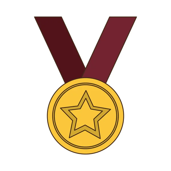 Medaille award met ster — Stockvector