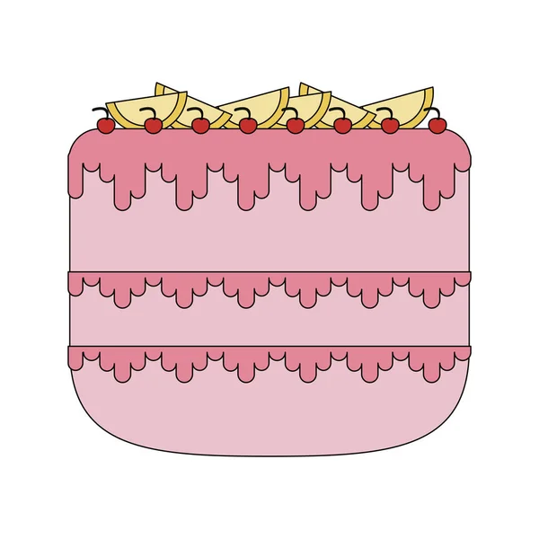 Grand gâteau dessert — Image vectorielle