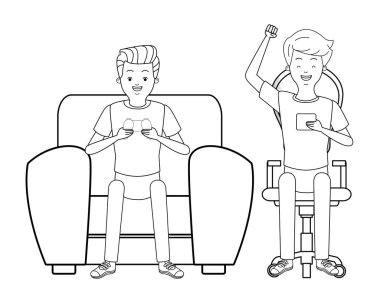 Siyah beyaz bin yıllık insanlar oyun partisi