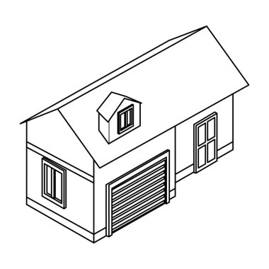 Siyah beyaz ev biyometrik sahne